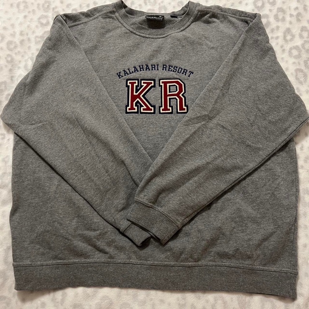 kalahari resort vintage embroidered crewneck sweatshirt- size xxl
